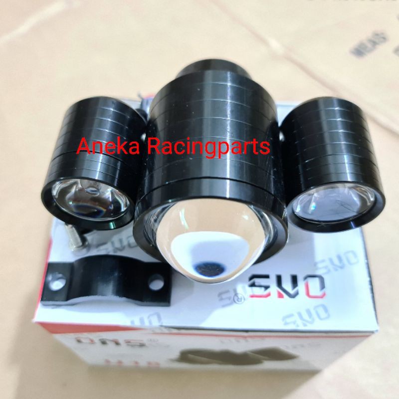 lampu tembak model teropong 3 mode terang redup kedip universal motor klx crf dll / lampu sorot