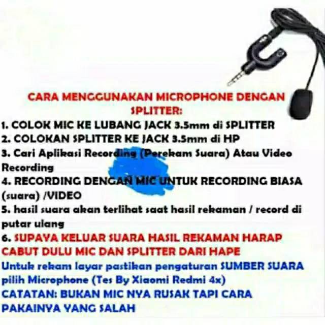 NEW Paket Youtuber Vlog Vlogger Smule Alat Rekaman Mic Clip ON &amp; Audio Spiliter U