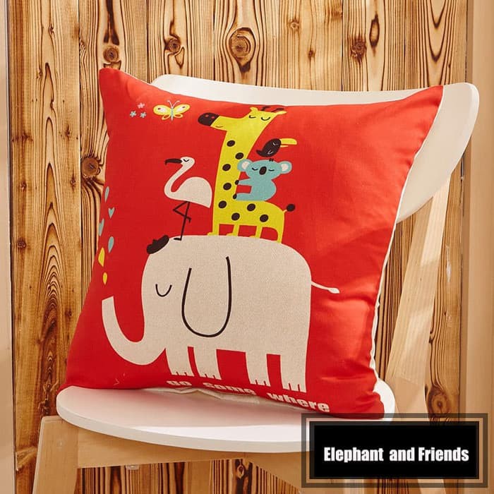 Sarung Bantal Kursi GRATIS Bantal Ukuran 40 x 40 Animal Bantal Sarung Terbaru Model Lucu Termurah