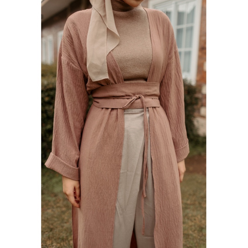 LOZA LONG OUTER CRINKLE AIRFLOW POLOS LENGAN PANJANG PREMIUM FASHION SYARIAH MUSLIMAH HITS TERBARU