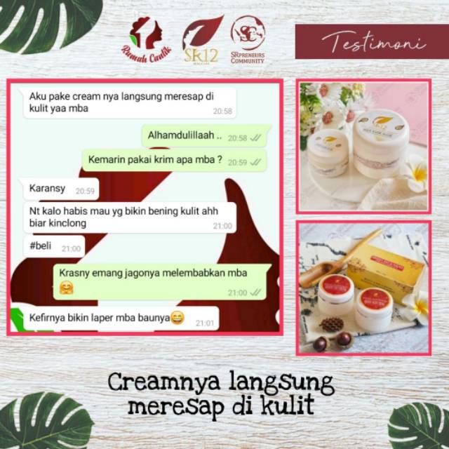 TERLARIS !! KRIM UNTUK KULIT NORMAL DAN KERING ( KRASNY KRIM SR12 ) KRIM PENCERAH KRIM PEMUTIH ALAMI