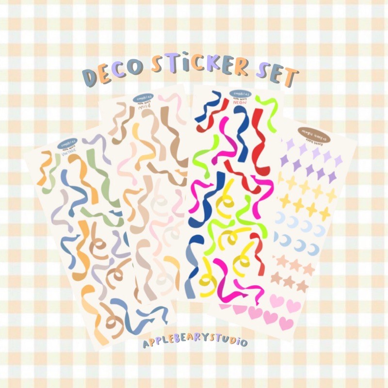 

deco confetti stickers journal scrapbook polcos- applebeary studio