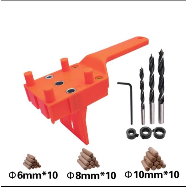 POCKET HOLE JIG 42PCS BOR DOWEL JOINT PATOKAN LUBANG