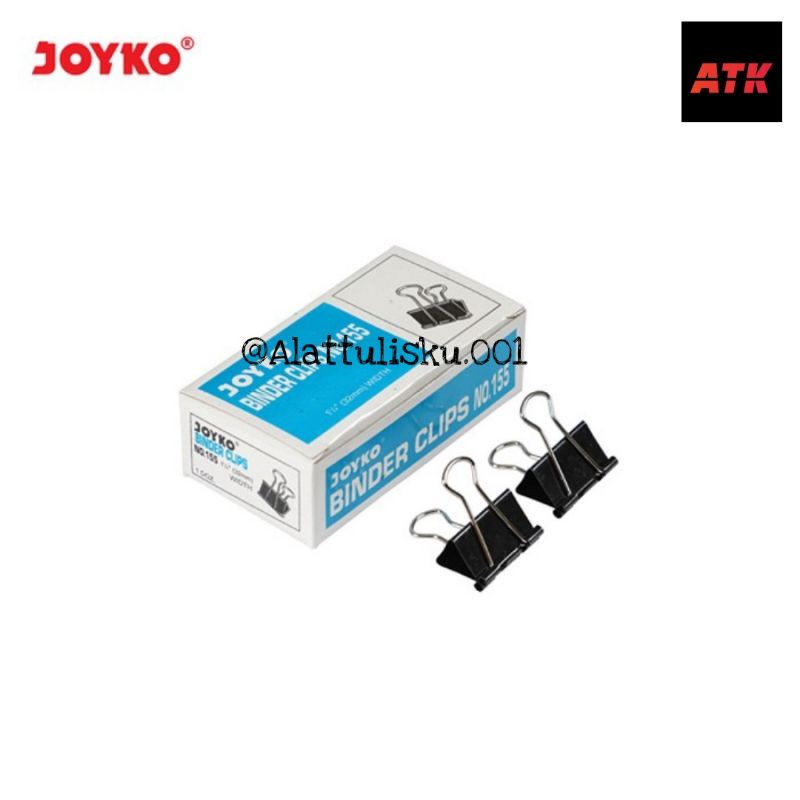 

Binder Clip / Klip / Penjepit Kertas Joyko 155 / 1 BOX 12 PCS