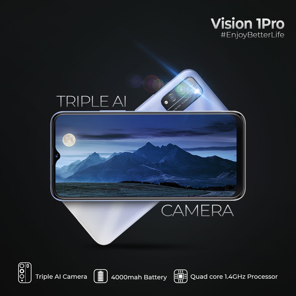 ITEL VISION 1 PRO 3/32 GB DUAL SIM 4G LTE LAYAR 6,5