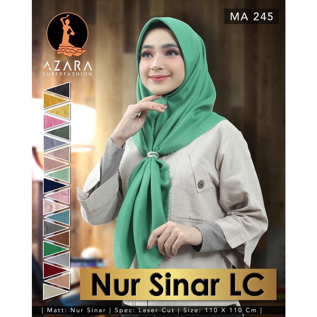 Jilbab Segiempat Pesta Wisuda Laser cut NUR SINAR ORI AZARA PREMIUM - SIZE STANDAR SYARI