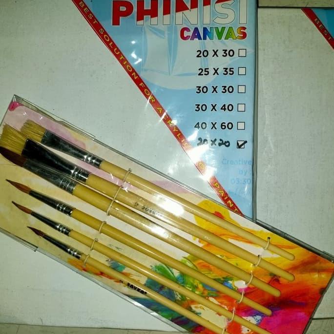 

Paket Kanvas Lukis / Canvas Lukis 20 cm x 20 cm + koas