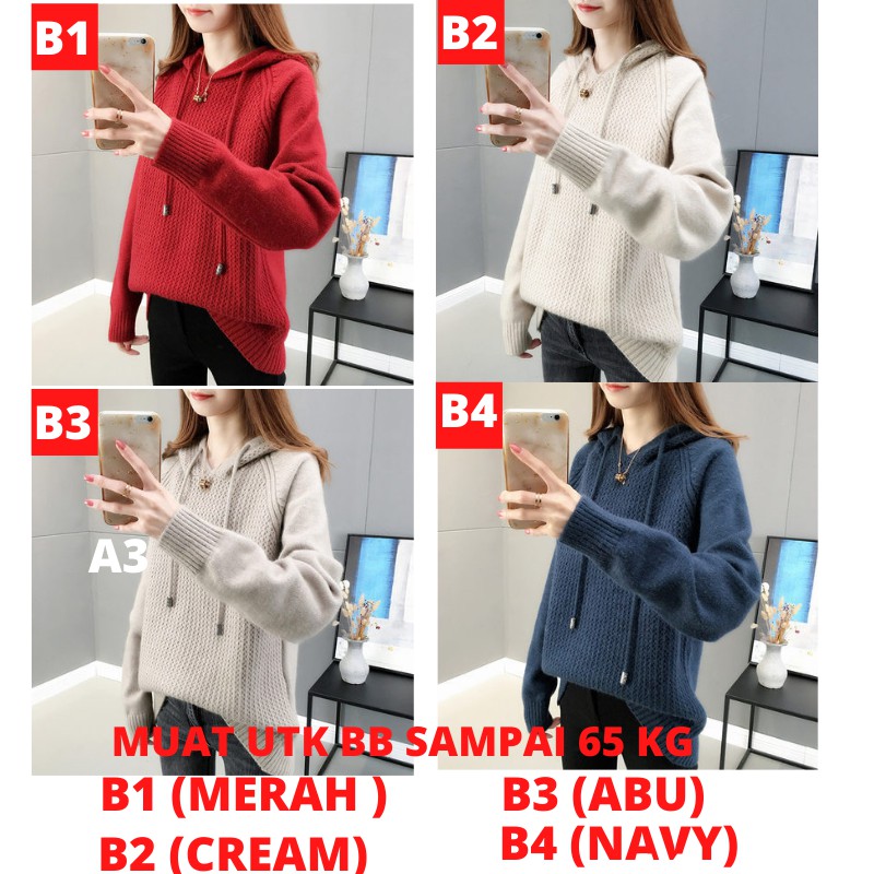 Sweater Cardigan Korea Wanita Bahan Halus Lembut Tebal Premium Import - Jaket Sweter Wanita Lucu Ori