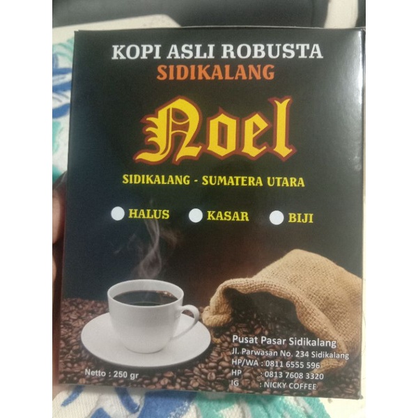 

Kopi Robusta Asli Sidikalang 250 Gram + Kotak
