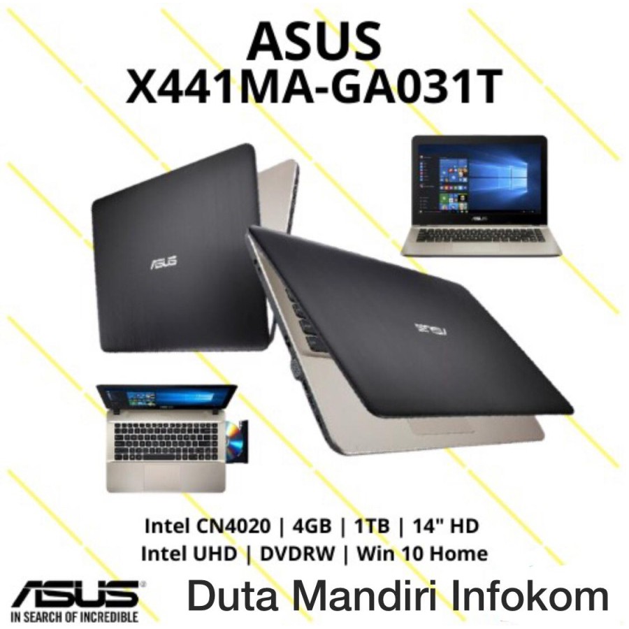 Jual Asus X441MA - Celeron N4020 4GB 1TB Intel UHD DVDRW 14"HD Win10 ...