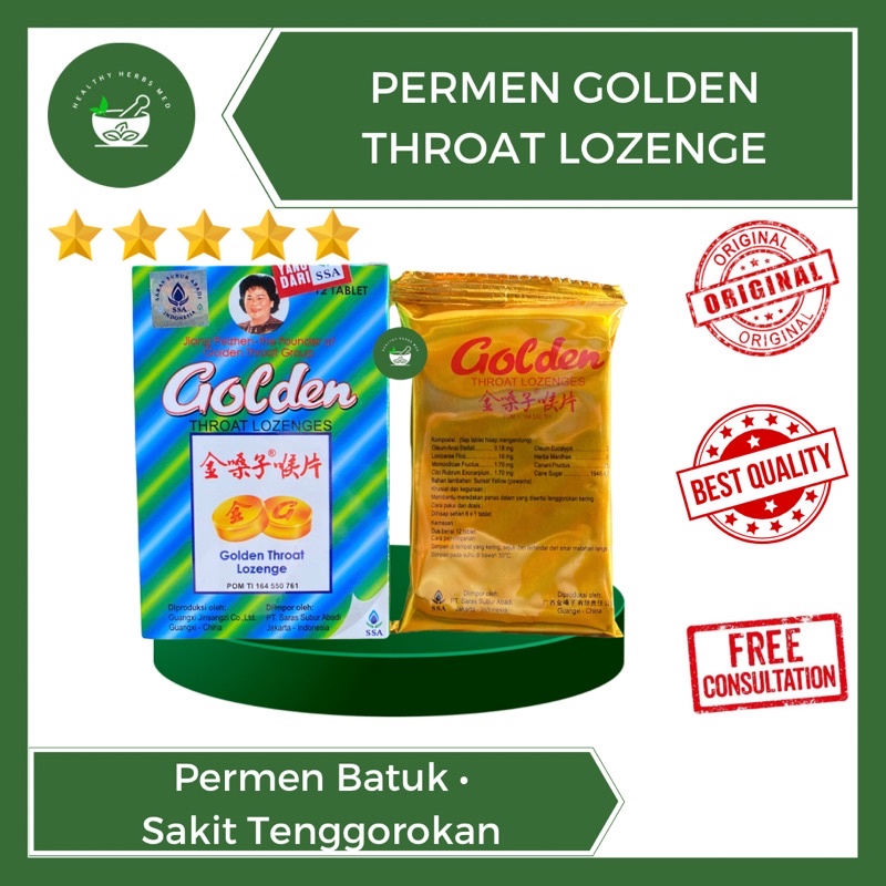 

Permen Batuk Golden Obat Sakit Tenggorokan Golden Throat Lozenges