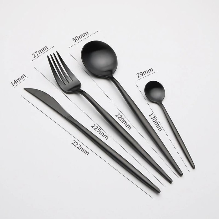 Triple W Korea Cutlery Set 4in1 Gift Box Peralatan Makan Sendok Garpu Set Stainless Steel Premium