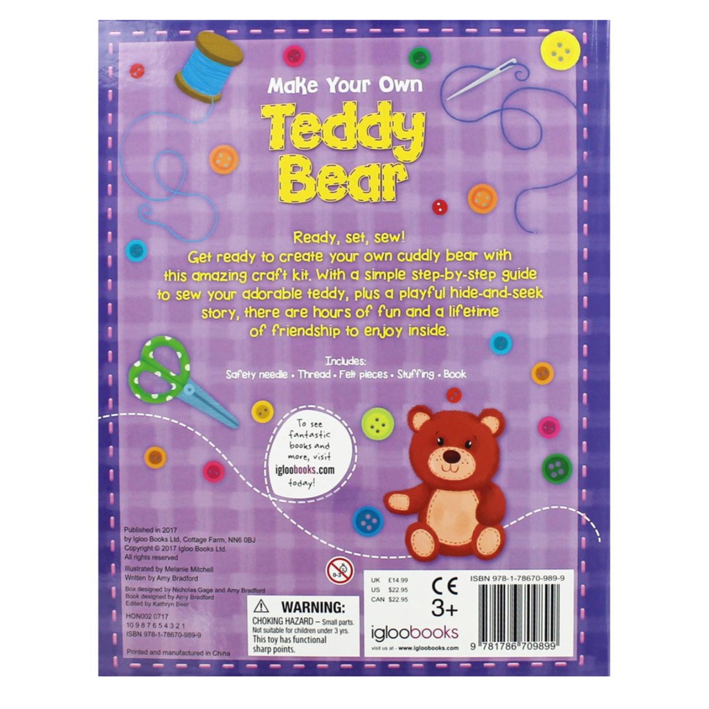 Buku Anak Bacaan Import / Buku Edukasi anak Make Your Own Teddy Bear