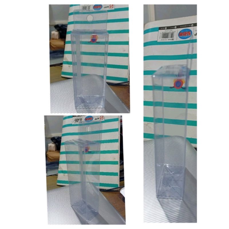 Kotak Mika Kemasan Umpan Pancing Uk. 4,2 x 2,3 x 10,5 Odol Button Lock Ada Cantolan