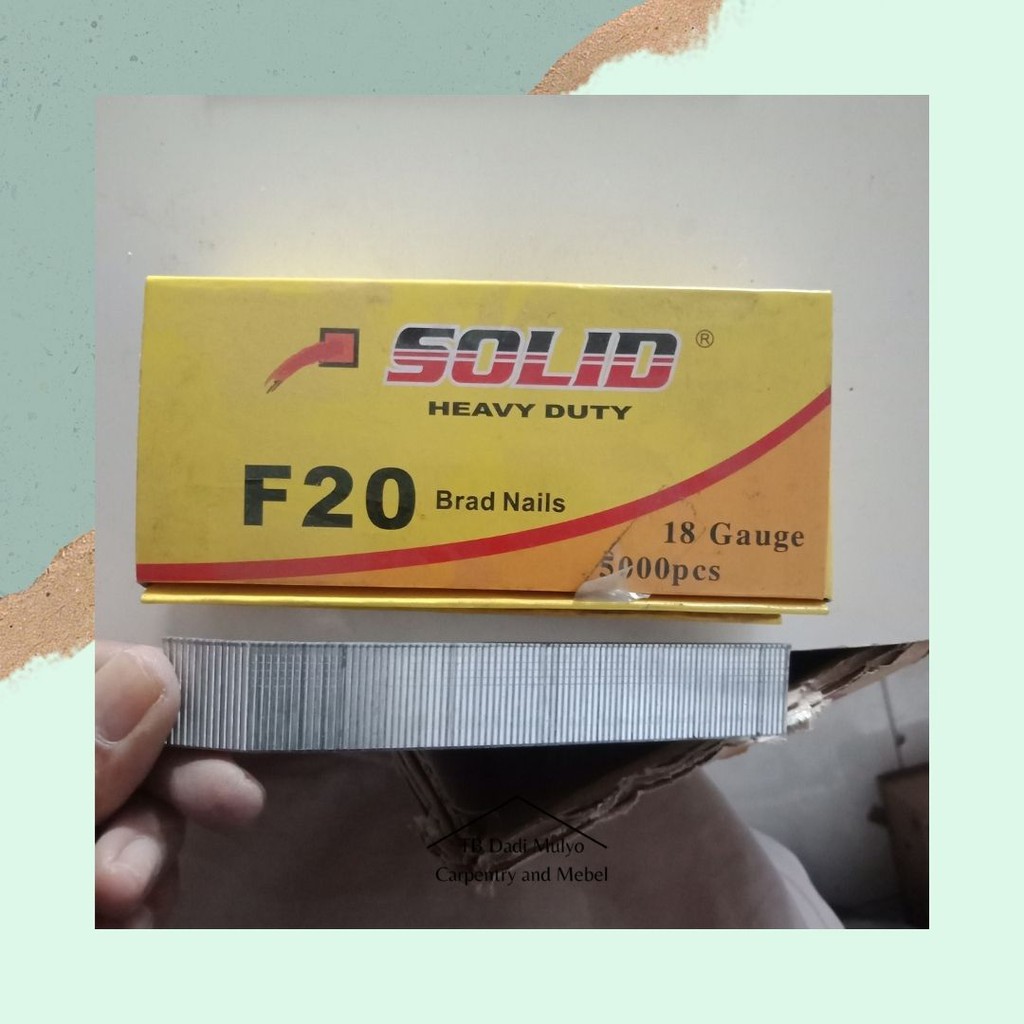 

Refill Staples Tembak Paku Tembak F20 Solid 18 Gauge