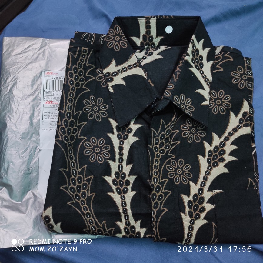 Batik Kalongan Hrb026 Kenongo Kemeja Hem Pendek Padi Pekalongan 29