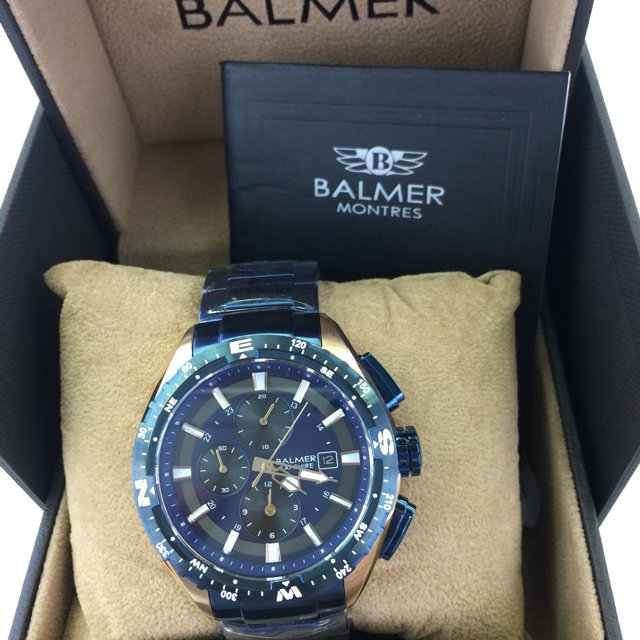 BALMER sapphire tali rantai biru Rose pria B 8118 MR