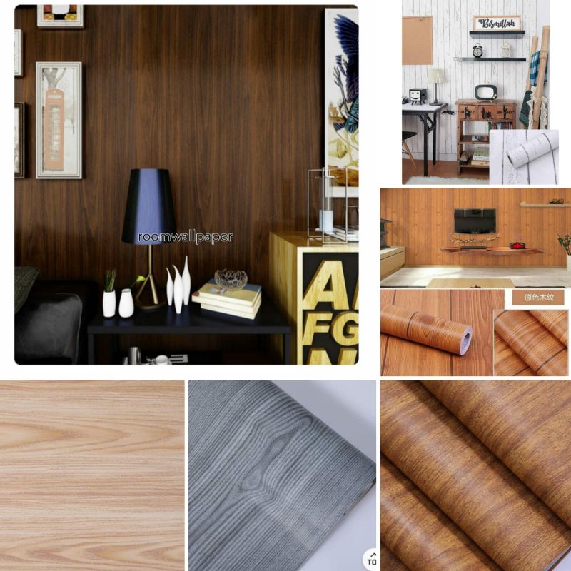 Jual Wallpaper sticker kayu wallpaper serat kayu wallpaper kayu