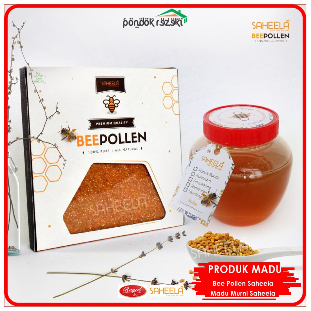 

[Paket Sehat] Bee Pollen 500 gram - Madu Murni 500 gram SAHEELA