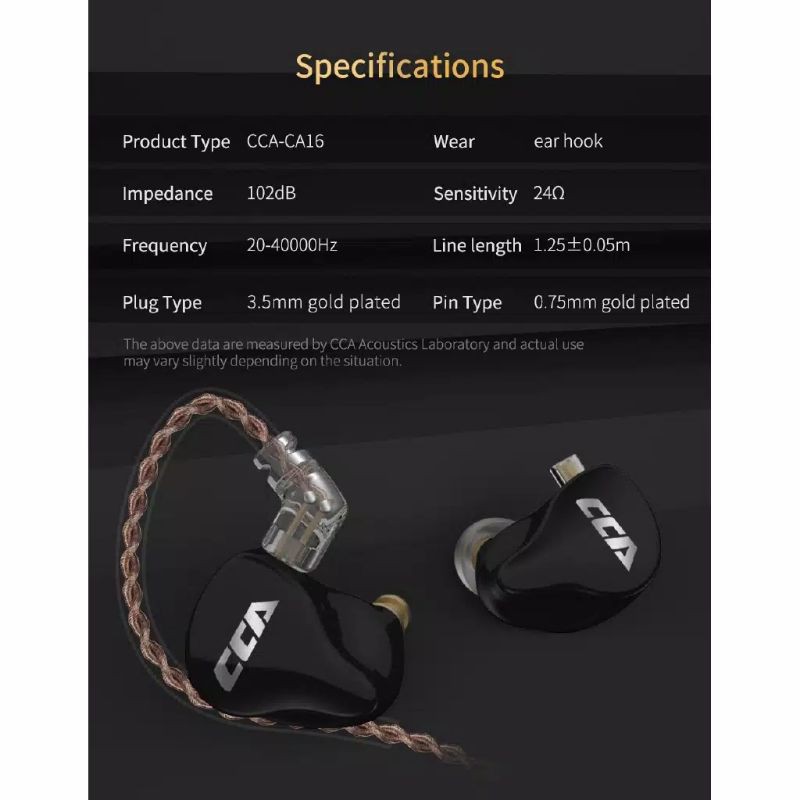 CCA CA16 with Mic 7BA+1DD Hybrid Drivers In Ear Monitor Earphone HIFI