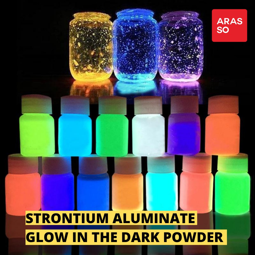 Bubuk Fosfor Premium Bubuk Glow In The Dark Cat Dinding Glow In The Dark Strontium Pigmen Pigment