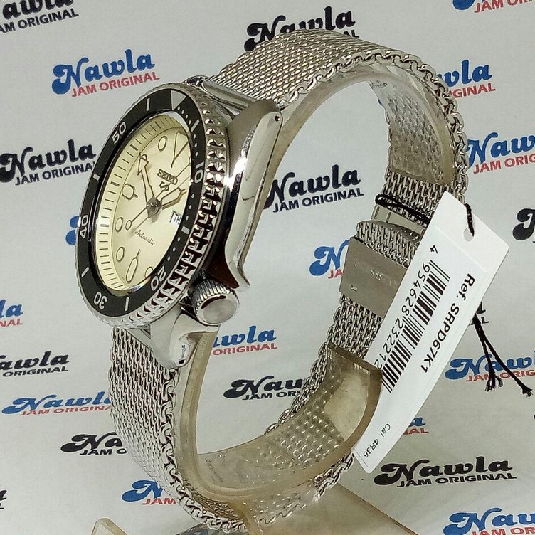 Seiko 5 Sports SRPD67K1 Automatic Beige Dial - Jam Tangan Pria SRPD67