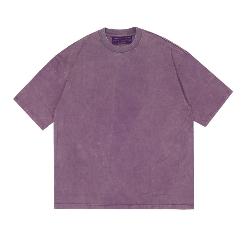 OVERSIZE TSHIRT TOXIC1805 BLANK PLUM CANDY WASH