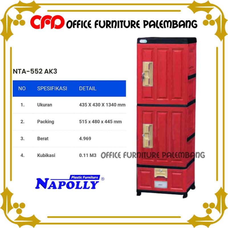 container nacase napolly NTA 552 AK3 laci drawer palstik nakkas lemari pakaian