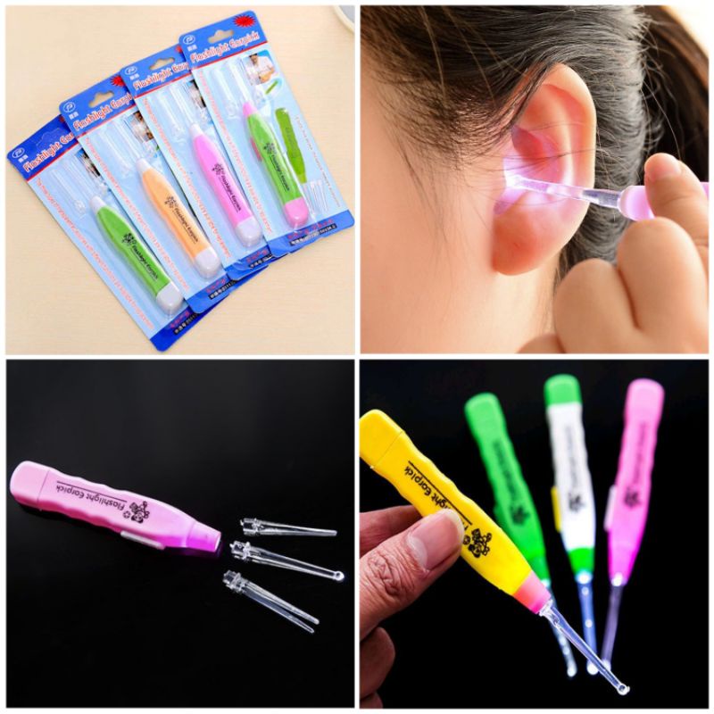 Pembersih Earpick Senter /Korek Kuping LED Lampu