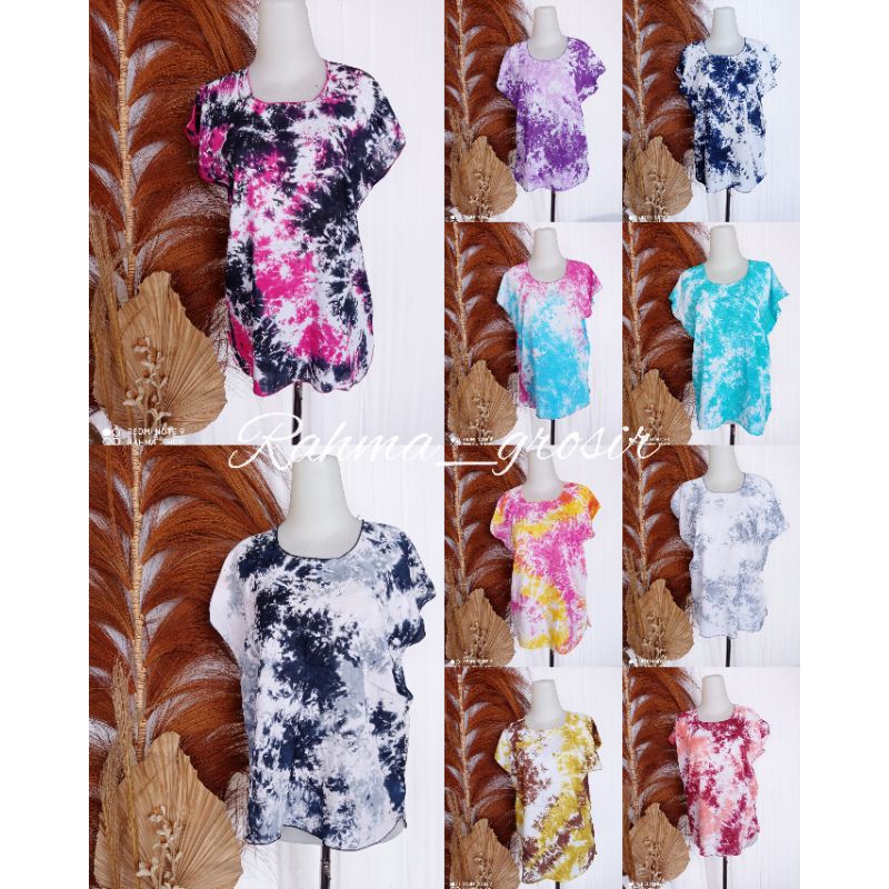 atasan smoke tie die/ top smoke tie die khas bali