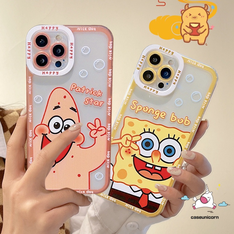 Soft Tpu Bening Lucu SpongeBob Phone Case Xiaomi Redmi Note8 9 10S 9Pro 9S 11 11S 10 Pro Redmi 10A 10 A1 9A 9 9T 10 10C 9C Nfc Poco F4 M3 X3 M4 Pro Nfc