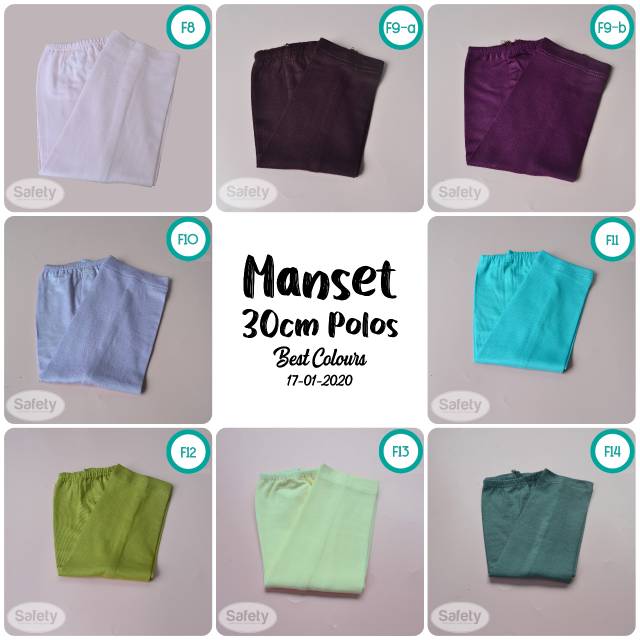 Handsock manset tangan polos sesiku 30cm kaos katun