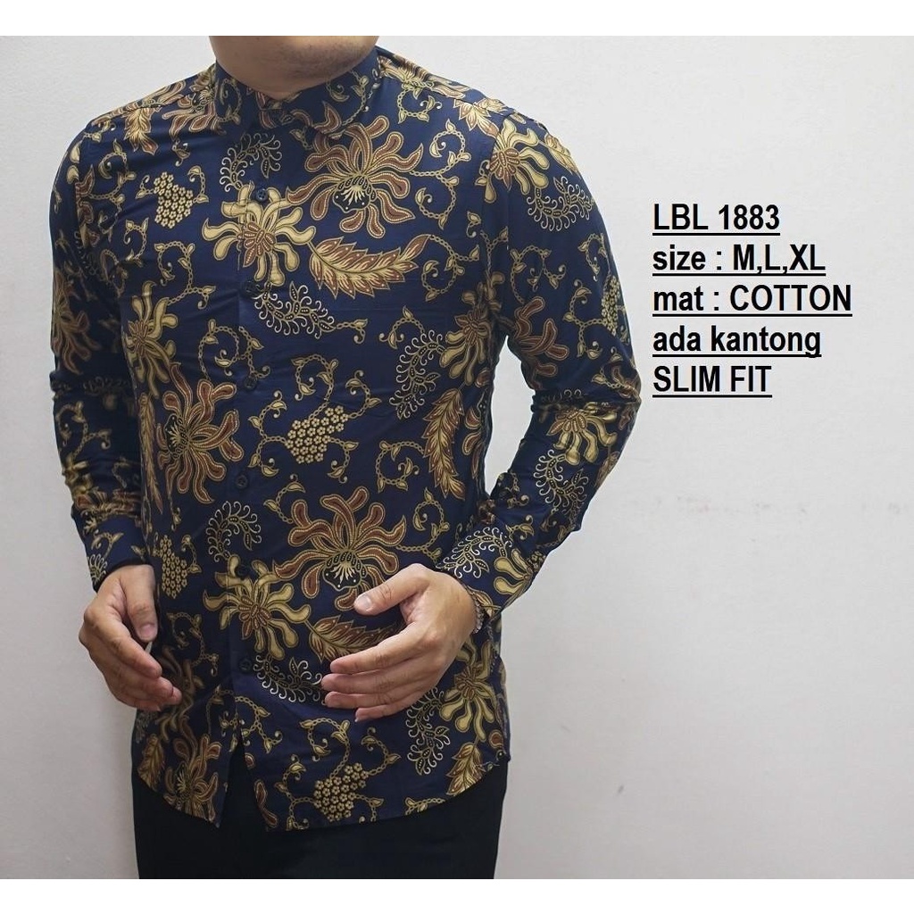 KEMEJA BATIK PRIA SLIM FIT BAJU BATIK PRIA SLIM FIT PREMIUM LBL1883