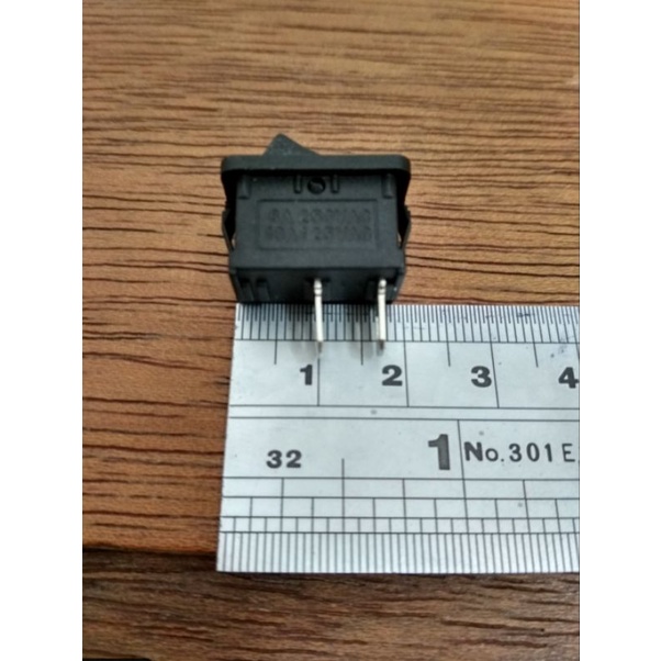 saklar rocker switch kecil hitam on off 2 pin harga per 10 biji