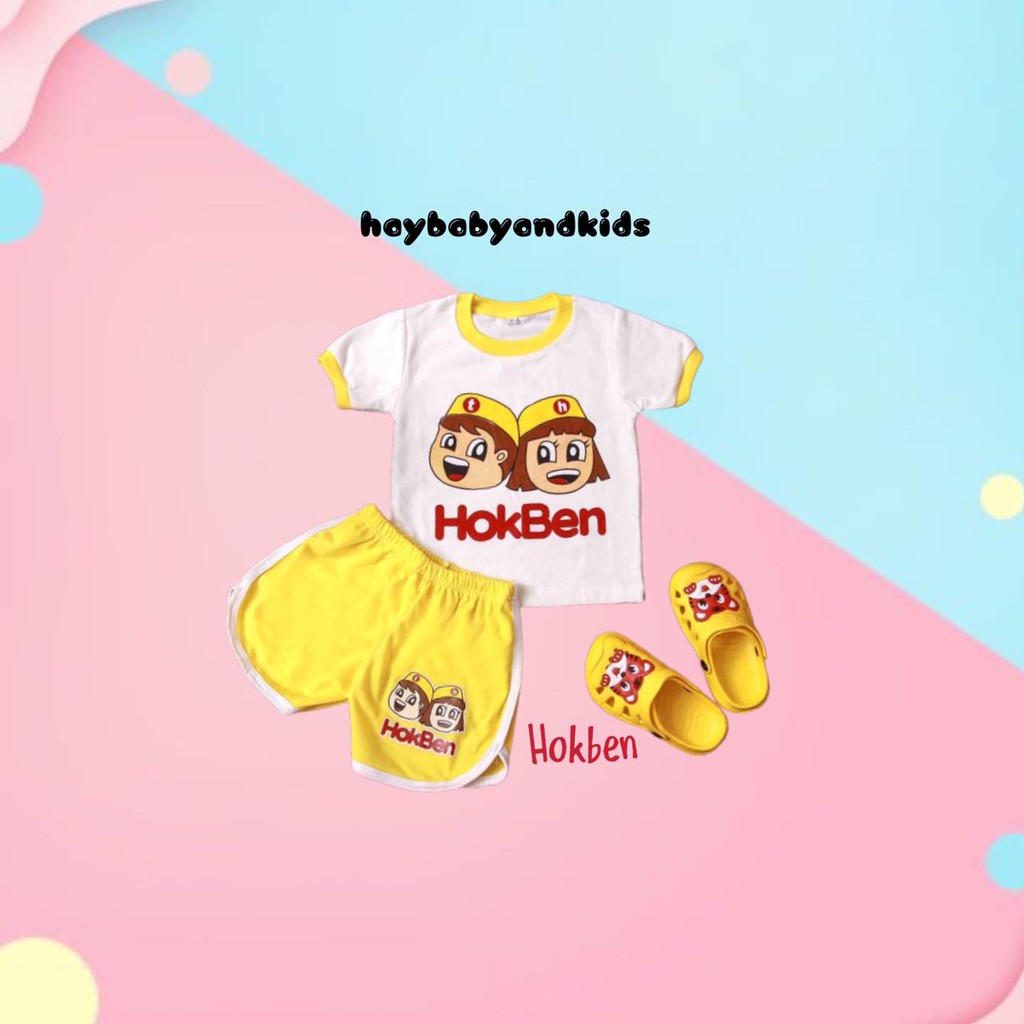 BAJU SETELAN BRAND ANAK/UNISEX/SPANDEX USIA 1-6 TAHUN/HOKBEN