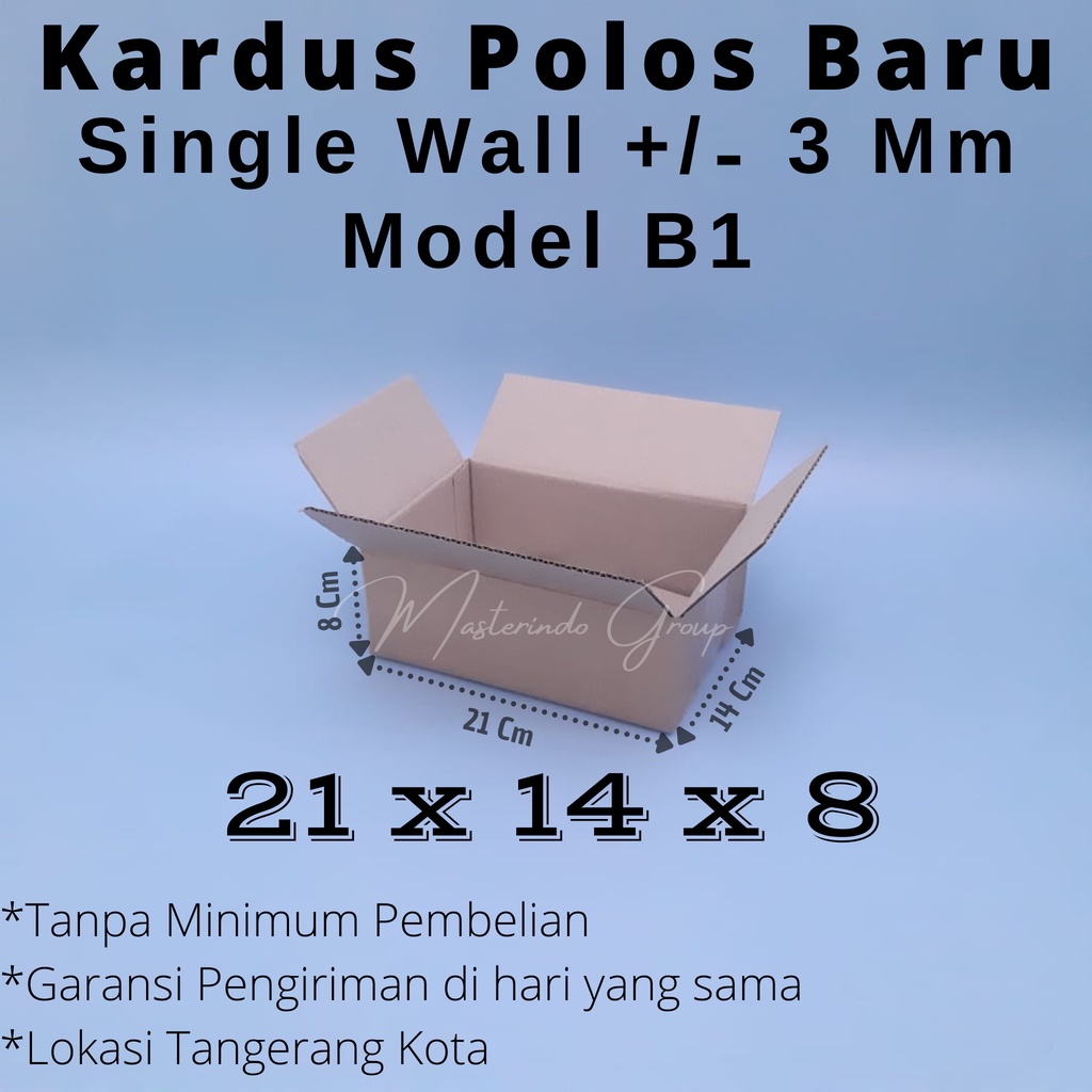 

Kardus | Box | Karton Polos 21x14x8 Cm