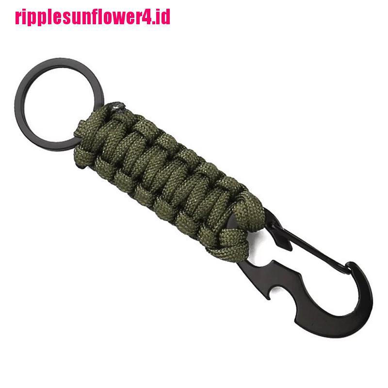 Tali Paracord Motif Camo Dengan Pembuka Botol Kunci Untuk Camping Outdoor