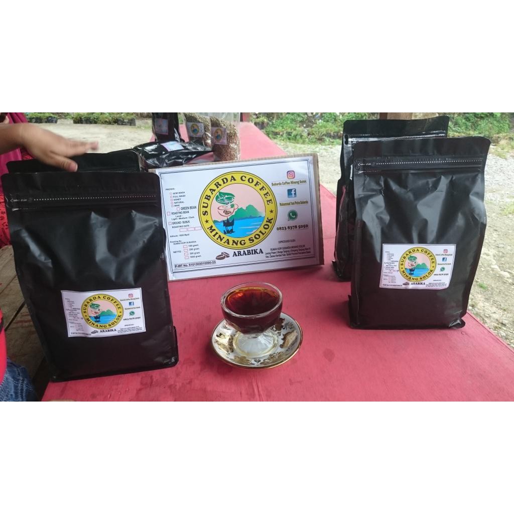 

Roasted Bean Arabika Subarda Minang Solok Proses Natural