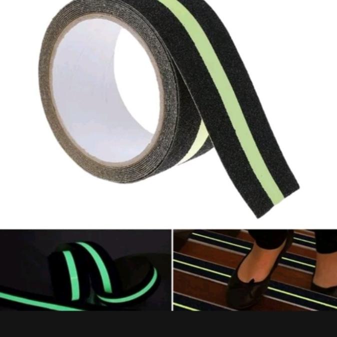 

[ varostore90 ] Promo" Lakban Lantai Anti Licin Lantai Glow In The Dark 5Cm X 5 M
