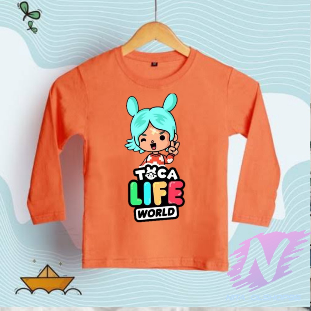 kaos toca boca kaos anak lengan panjang toca life wolrd permainan anak