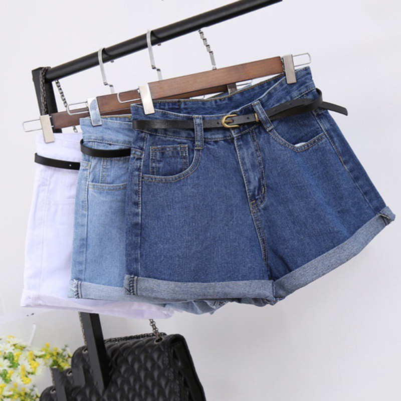  Celana  Pendek  Jeans  Model High Waist buyalot Shopee  