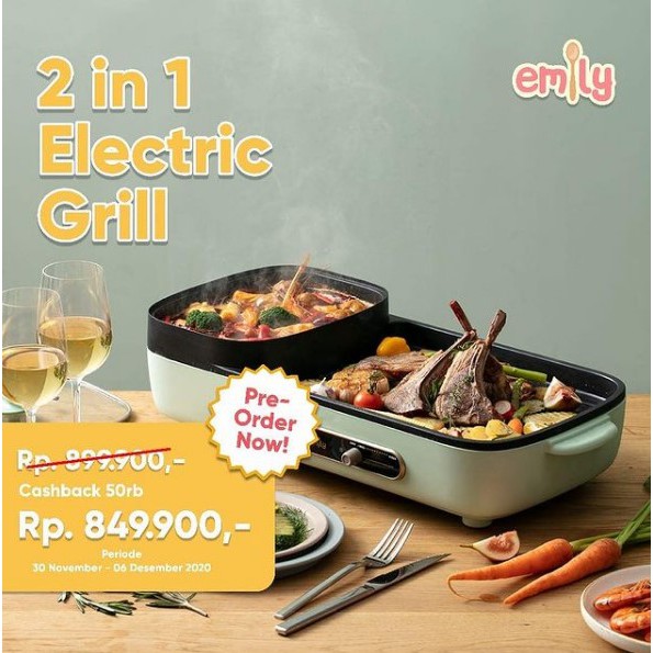 Emily 2 in 1 Electric Grill Kapasitas 3 L