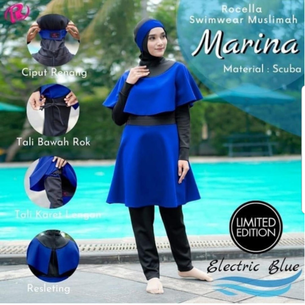 ROCELLA SWIMWEAR MARINA BLUE ELECTIC