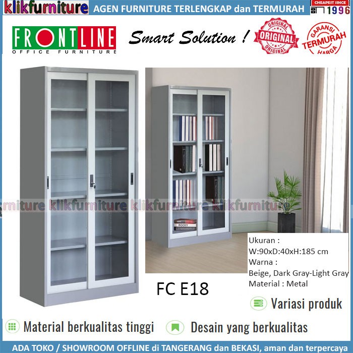 FC E18 Frontline Lemari Arsip Filing Cabinet Sliding Kaca FC E18 Frontline Lemari Arsip Filing Cabinet Sliding Kaca