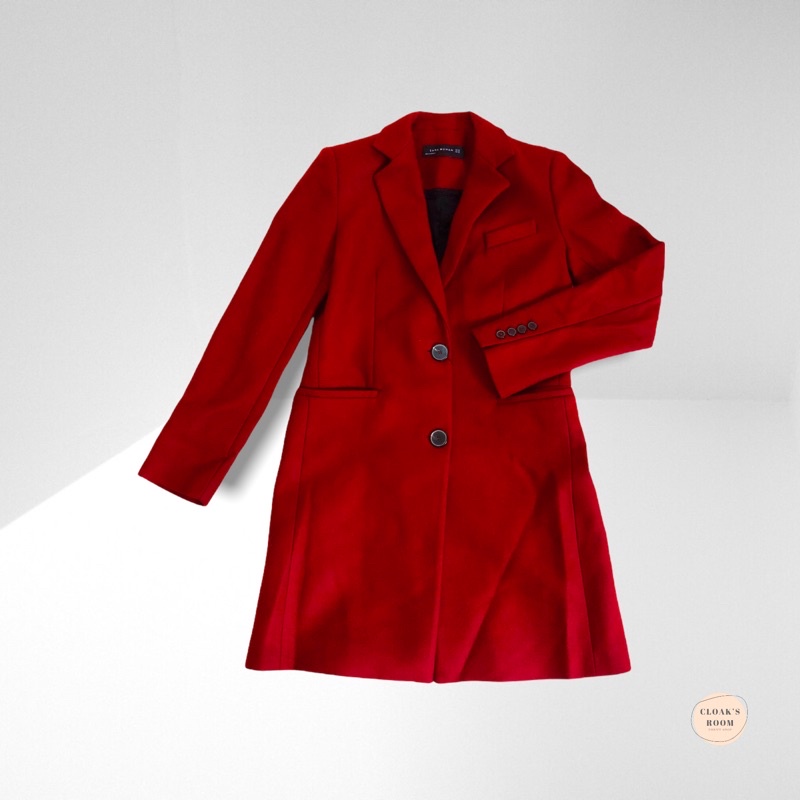 Preloved coat maroon Zara Woman new tag size XS