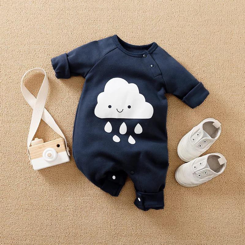 Jumper bayi laki laki lengann panjang motif awan / baju bayi / jumper bayi perempuan
