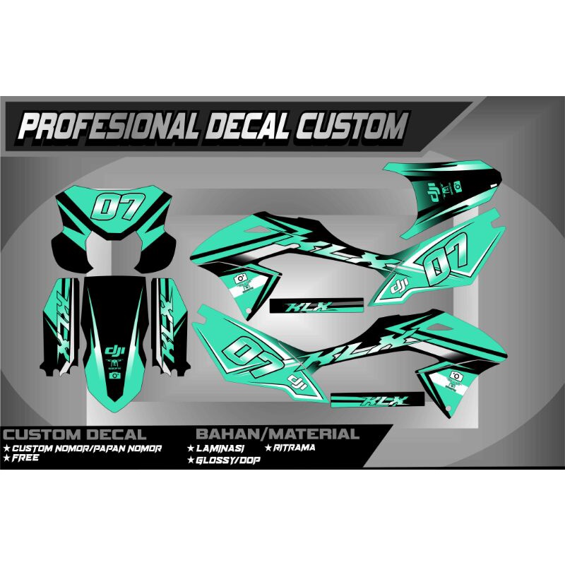DECAL STICKER KLX BF DECAL STICKER KLX DTRACKER KLX OLD KLX GORDON DECAL KLX FULL BODI