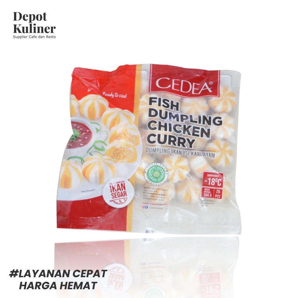Cedea Fish Dumpling Chiecken Curry 500 gr - Dumpling Ikan segar rasa kari ayam