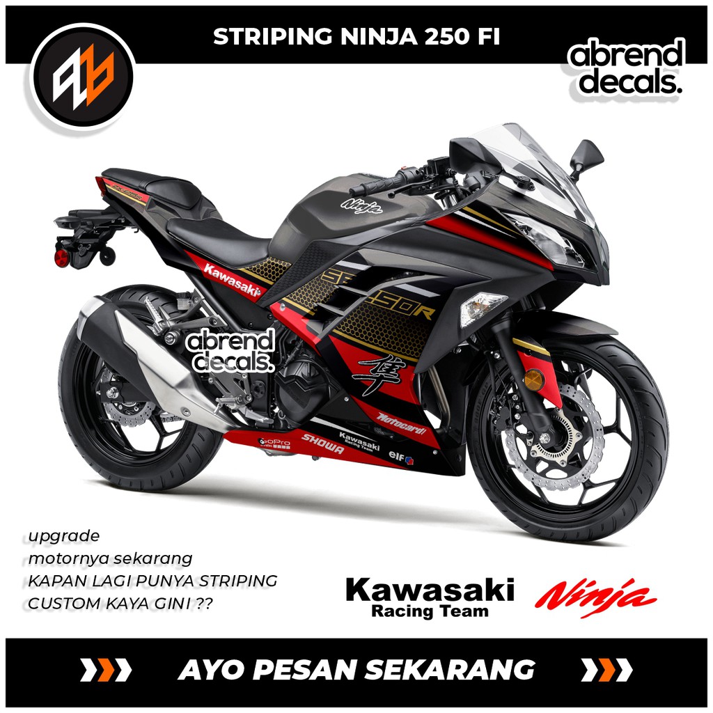 STRIPING NINJA FI / STIKER NINJA 250 FI / STRIPING NINJA / ACCESORIES BODY MOTOR KANJI