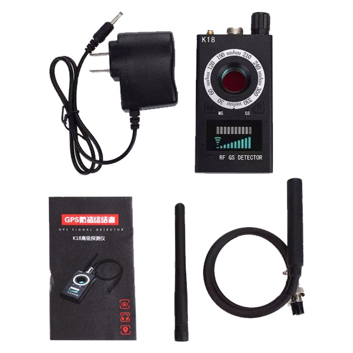 RF Signal Detector K18 Anti Spy Detector Camera Finder GPS Audio Bug pendeteksi kamera spy detector-NO BOX